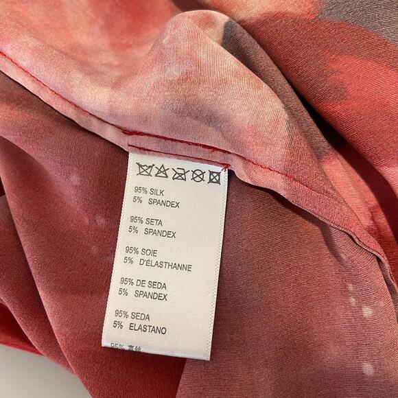 Kim Shui Rose Silk Tube Red Midi Gown Size Small - Picture 11 of 11